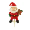 Pere Noël Debout Résine Sur Pique>Cerf Dellier Discount