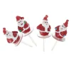 Peres Noël Ronds Résine Assortis Sur Pique (X30)>Cerf Dellier Best