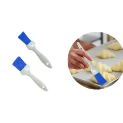 Cerf Dellier Pinceaux Alimentaires*Pinceau Plat Bleu Fleure Manche Plastique