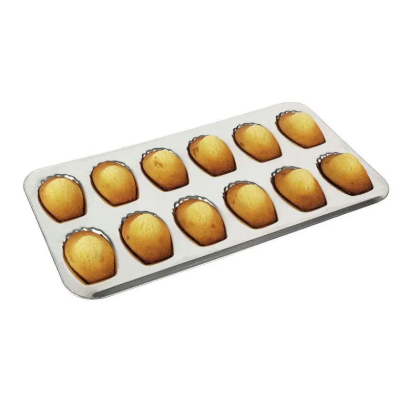 Cerf Dellier Moules À Madeleine*Plaque A 12 Madeleines En Fer Blanc Gobel