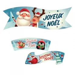 Plaquette Azyme Joyeuses Noël (X 24) - 3 Modeles>Cerf Dellier