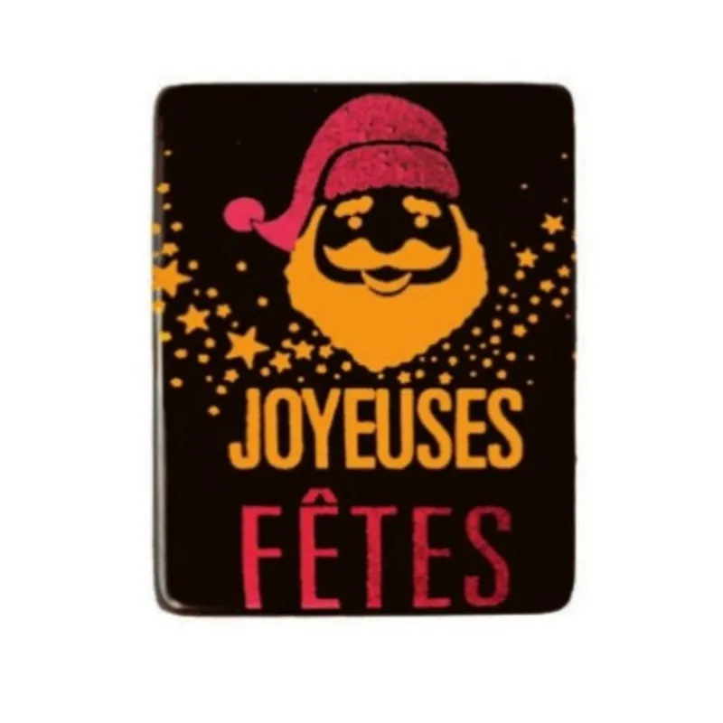 Plaquettes Chocolat Noir Joyeuses Fêtes Pere Noël (X 72)>Cerf Dellier Online