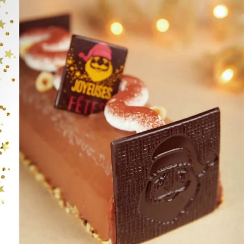 Plaquettes Chocolat Noir Joyeuses Fêtes Pere Noël (X 72)>Cerf Dellier Online