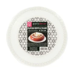 Plateau Dentelle Rond Blanc Patisdecor>Cerf Dellier Online