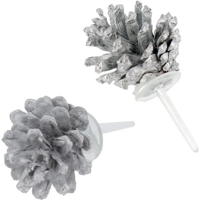 Pommes De Pin Argentees Sur Pique (X30)>Cerf Dellier Sale