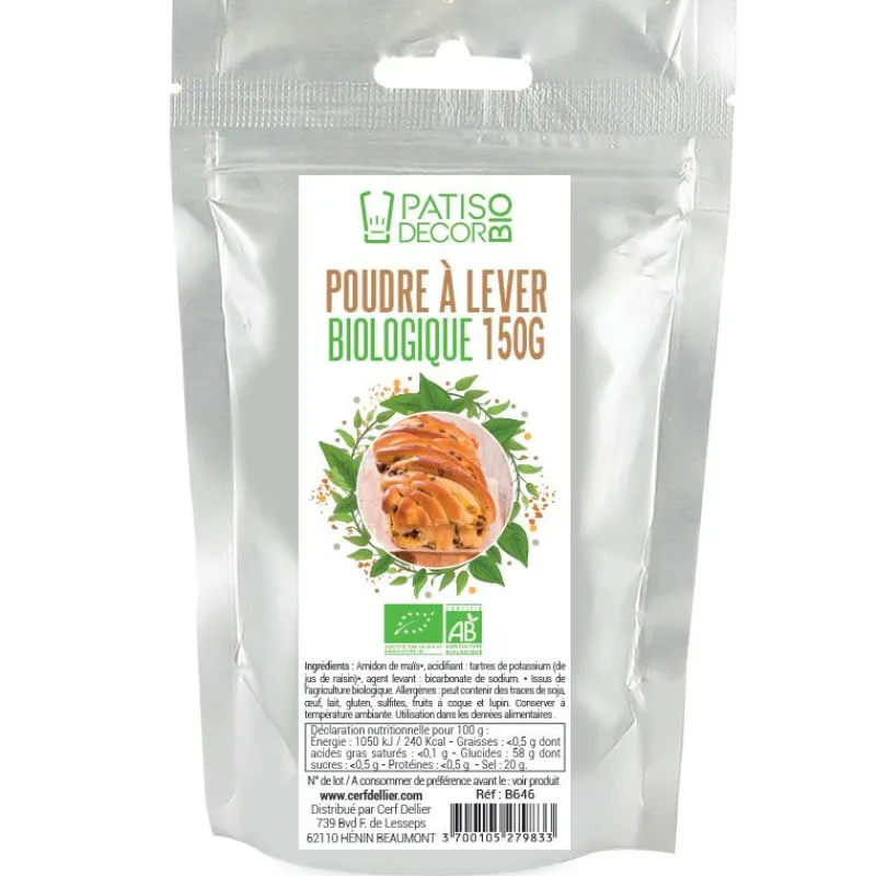 Cerf Dellier Levures*Poudre A Lever Bio 150 G