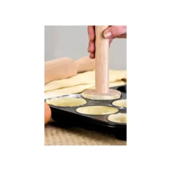 Cerf Dellier Moules À Tarte*Poussoir A Tartelettes En Bois