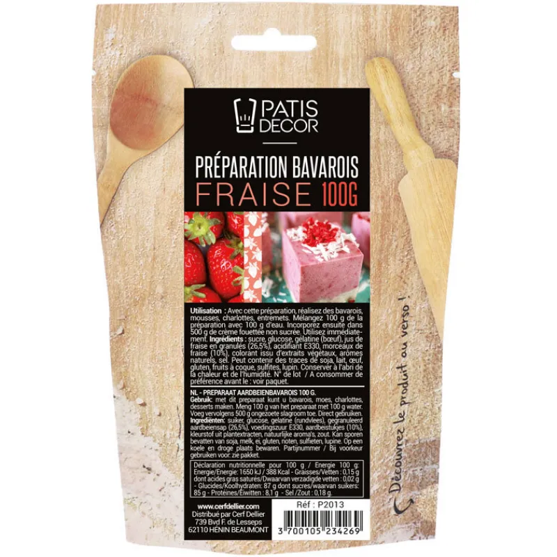 Cerf Dellier Préparations Bavarois*Preparation Bavarois Fraise Patisdecor