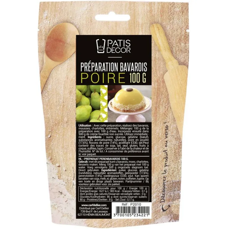 Cerf Dellier Préparations Bavarois*Preparation Bavarois Poire Patisdecor