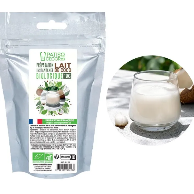 Cerf Dellier Epicerie Fine*Preparation Instantanee Pour Lait De Coco Biologique 120 G