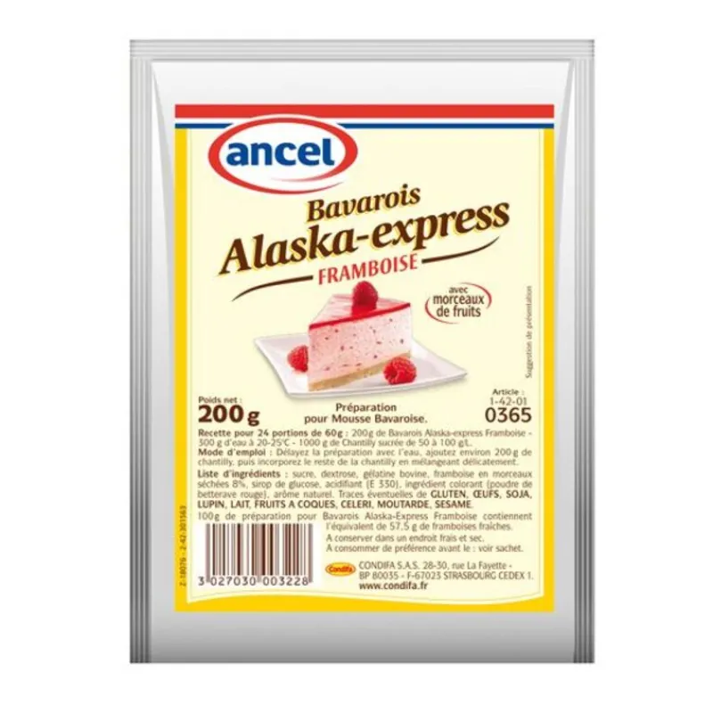 Cerf Dellier Préparations Bavarois*Preparation Mousse Bavaroise Framboise Alaska 200 G