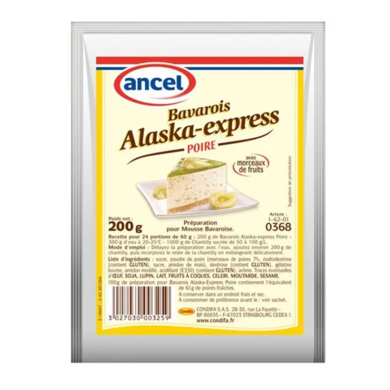 Cerf Dellier Préparations Bavarois*Preparation Mousse Bavaroise Poire Alaska 200 G