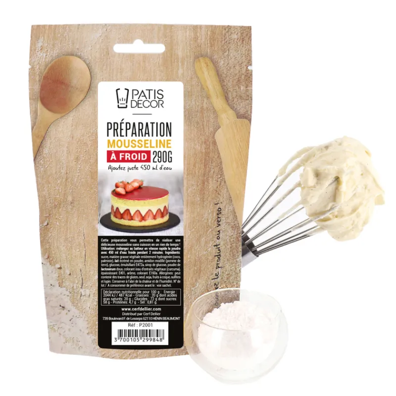 Cerf Dellier Crèmes Et Préparations Crèmes Pâtissières*Preparation Mousseline A Froid Patisdecor 290 G