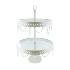 Presentoir 2 Etages Verre Broderie Diamants>Cerf Dellier Outlet
