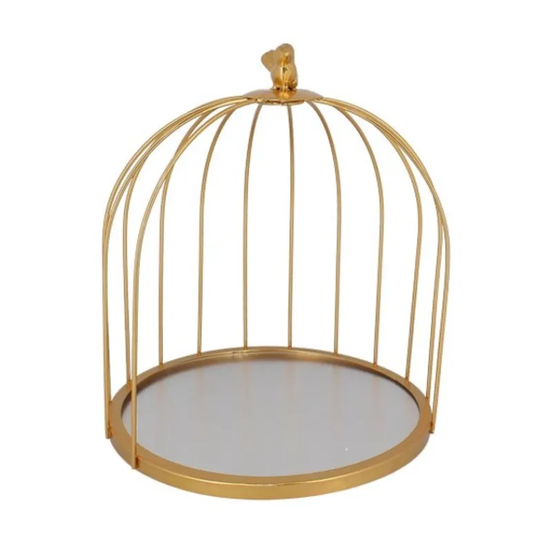 Presentoir Cage A Oiseaux Dore Patisdecor 25 Cm>Cerf Dellier Outlet