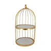 Presentoir Cage A Oiseaux Dore 2 Etages Patisdecor 20 Cm>Cerf Dellier New
