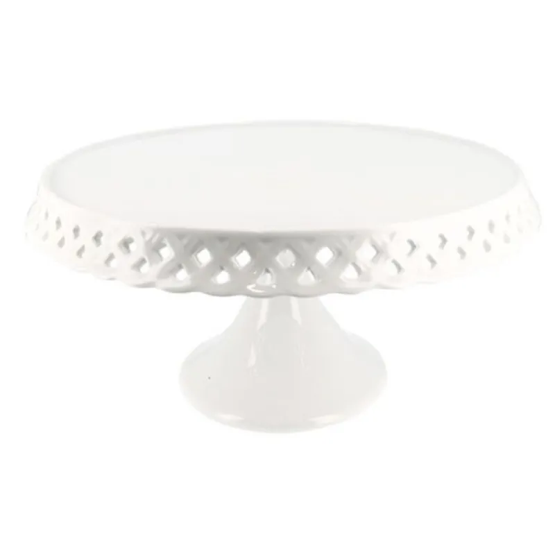 Presentoir Gateau En Ceramique Dentelle Fantaisie 25 Cm>Cerf Dellier New