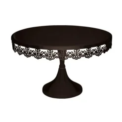 Presentoir Gateau Noir Broderie 30 Cm>Cerf Dellier New