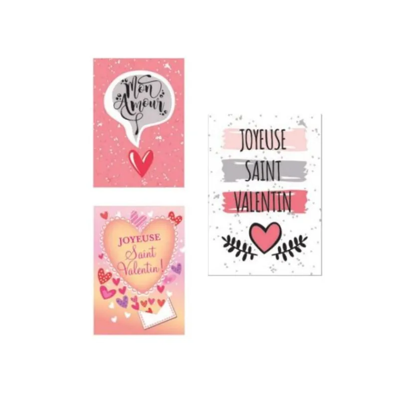 Rectangles Azyme Saint Valentin Assorties (X24)>Cerf Dellier Outlet