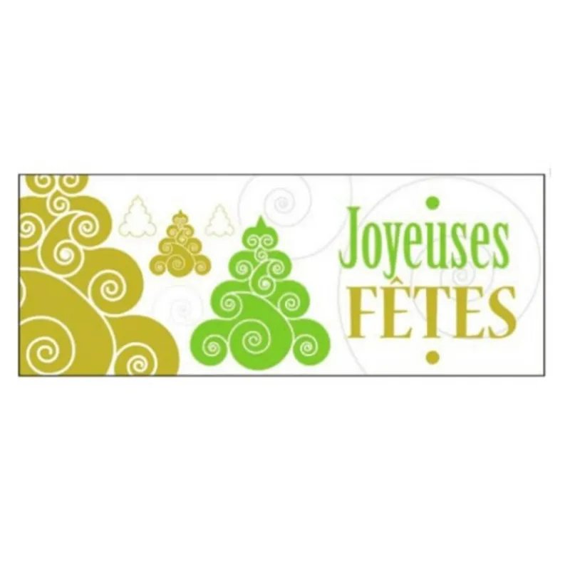 Rectangles Blancs Joyeuses Fêtes Azyme (X36)>Cerf Dellier New