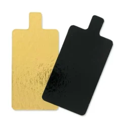 Rectangles Carton Avec Languette Or / Noir (X 200)>Cerf Dellier Outlet