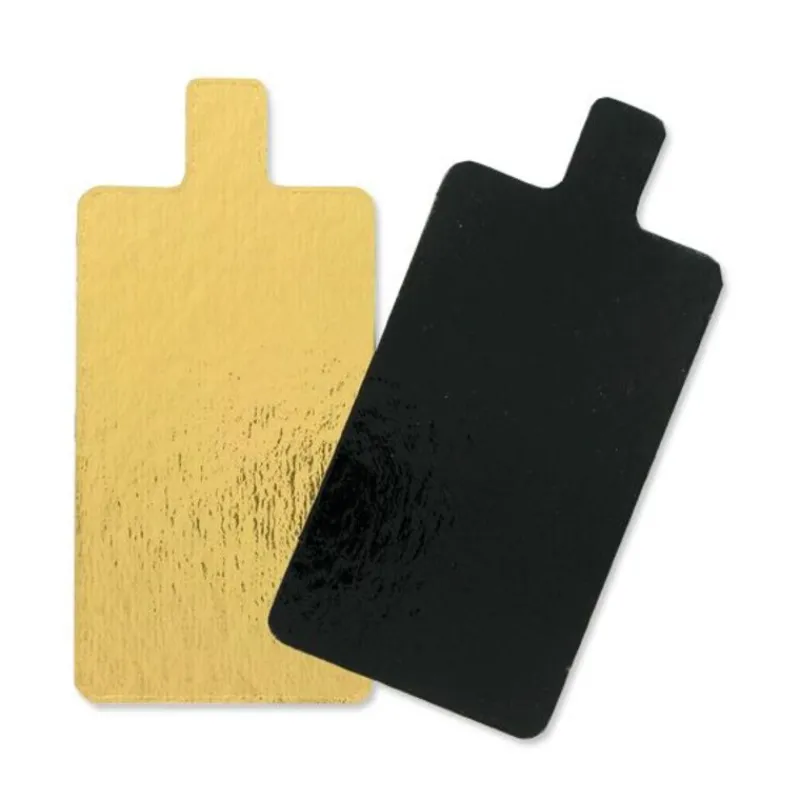 Rectangles Carton Avec Languette Or / Noir (X 200)>Cerf Dellier Outlet