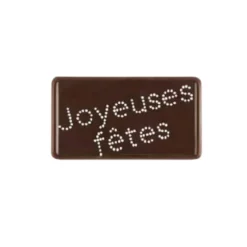 Rectangles Chocolat Noir Boule De Neige Joyeuses Fêtes (X64)>Cerf Dellier