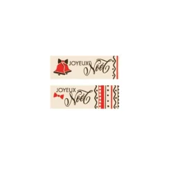 Rectangles Joyeuses Noël Rouge Assortis Chocolat Blanc (X80)>Cerf Dellier Sale