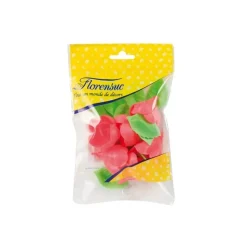 Rose Carmin Avec Feuilles (X 6)>Cerf Dellier Discount
