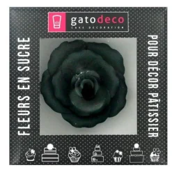 Rose Noire En Pastillage 9 Cm Patisdecor>Cerf Dellier