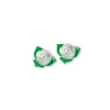 Roses Blanches Avec Feuilles Patisdecor X10>Cerf Dellier Clearance