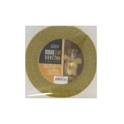 Ruban Dore Paillete 38 Mm (22 M) Patisdecor>Cerf Dellier New