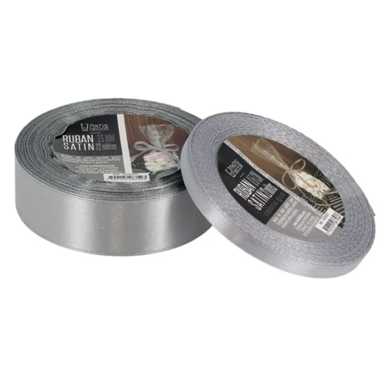 Ruban Satin Gris (22 M)>Cerf Dellier New