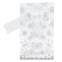 Sachets Bonbons Cristal Argent + Liens 14 X 23 Cm (X10)>Cerf Dellier Online