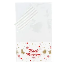 Sachets Bonbons Noël Magique + Liens 14 X 23 Cm (X10)>Cerf Dellier Discount
