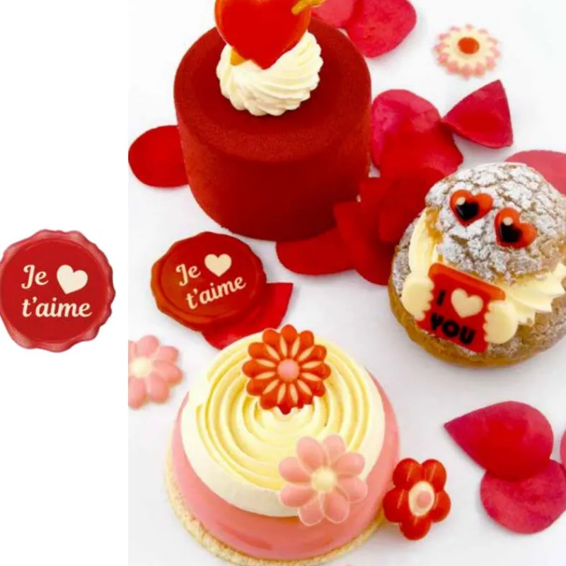 Sceau Chocolat Blanc Je T'Aime + Coeur (X70)>Cerf Dellier Hot