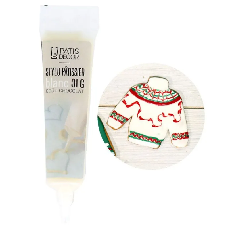 Stylo Patissier Blanc Gout Chocolat Patisdecor>Cerf Dellier Hot