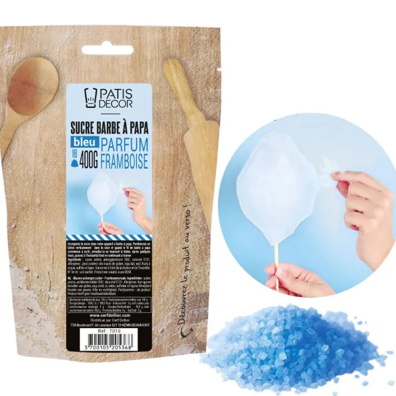 Cerf Dellier Sucre Pour Barbe À Papa*Sucre Barbe À Papa Framboise Patisdecor 400 G