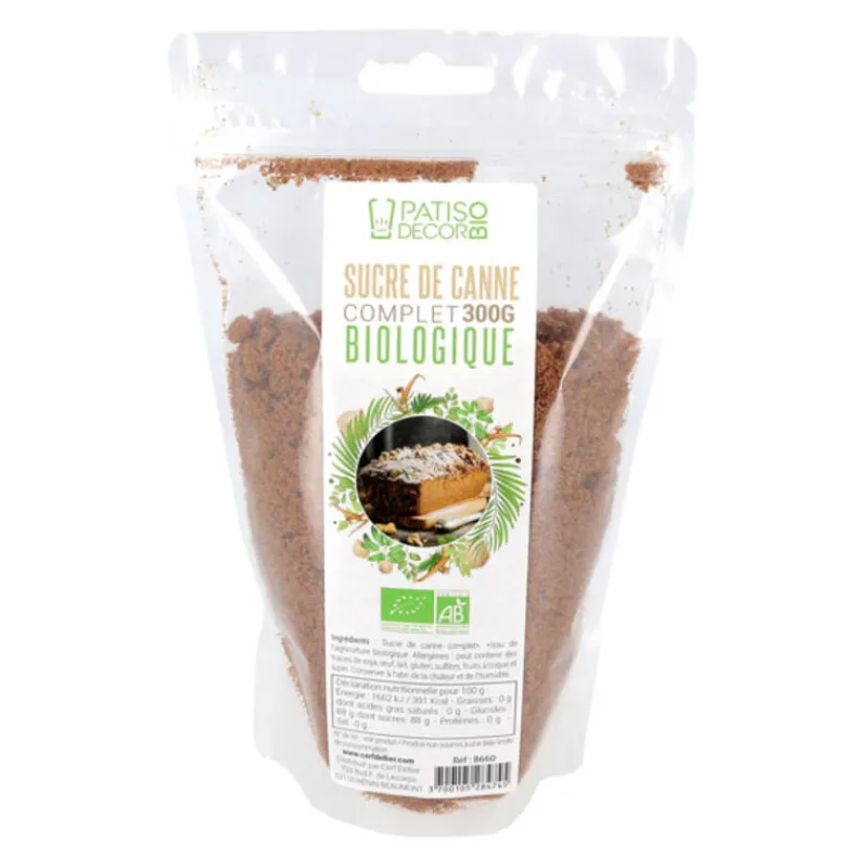 Cerf Dellier Bio*Sucre De Canne Complet Bio 300 G Patisdecor Bio
