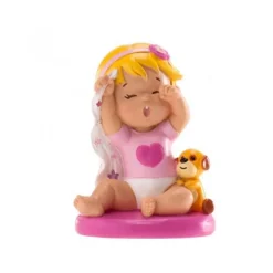 Sujet De Baptême Bebe Fille Au Reveil>Cerf Dellier New