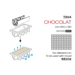 Cerf Dellier Moules À Bûche*Tapis Silicone Texture Chocolat