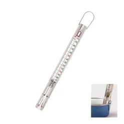 Thermomètre Confiseur Gaine Inox +80 +200C Avec Crochet>Cerf Dellier