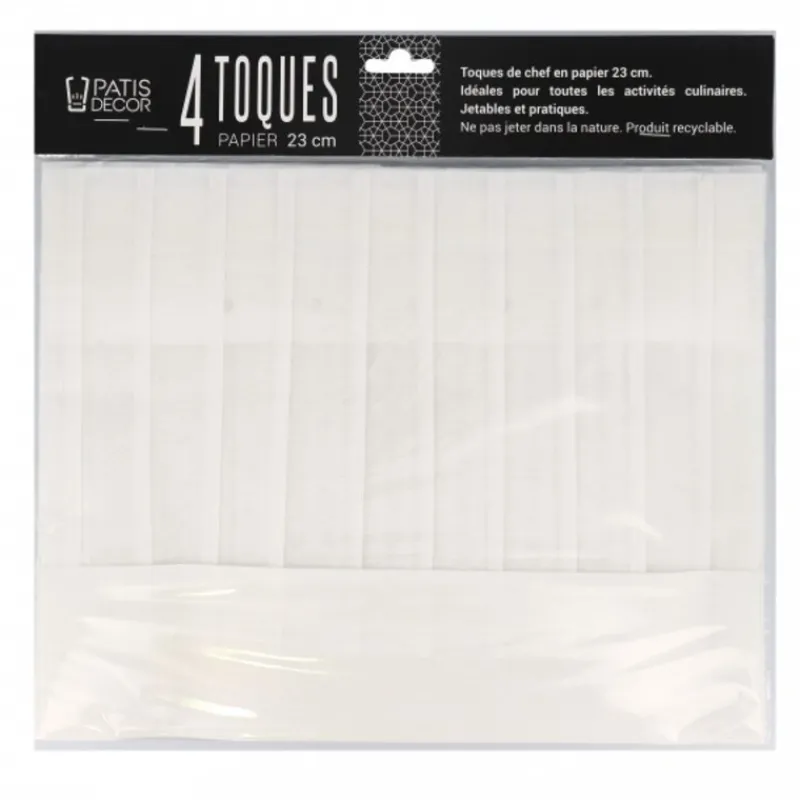 Toque En Papier Plisse H 23 Cm Patisdecor (X4)>Cerf Dellier