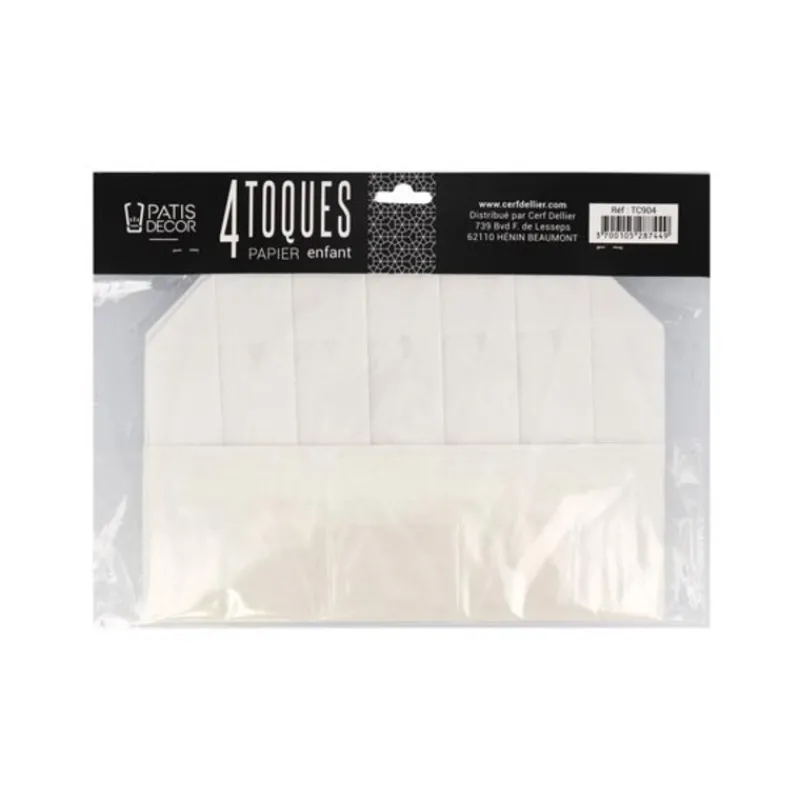 Toque En Papier Plisse Pour Enfant Patisdecor (X4)>Cerf Dellier Clearance