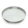 Cerf Dellier Moules À Tarte*Tourtiere Ronde Cannelee Fixe Alu 26 Cm Gobel