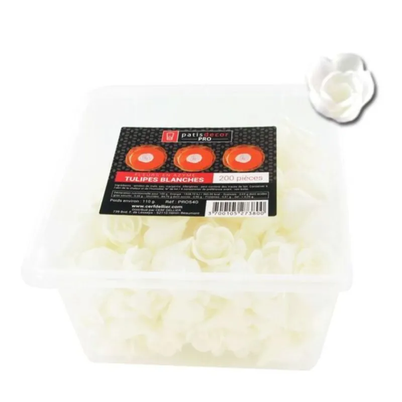 Tulipes Blanches En Azyme Patisdecor Pro (X200)>Cerf Dellier