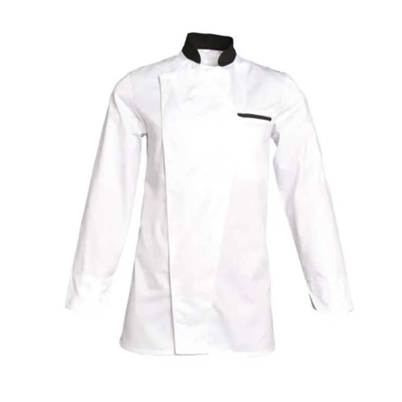 Veste Blanche Col Noir Manches Longues Alex>Cerf Dellier New