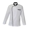 Veste Blanche Col Noir Manches Longues Zack>Cerf Dellier Sale