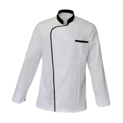 Veste Blanche Col Noir Manches Longues Zack>Cerf Dellier Sale